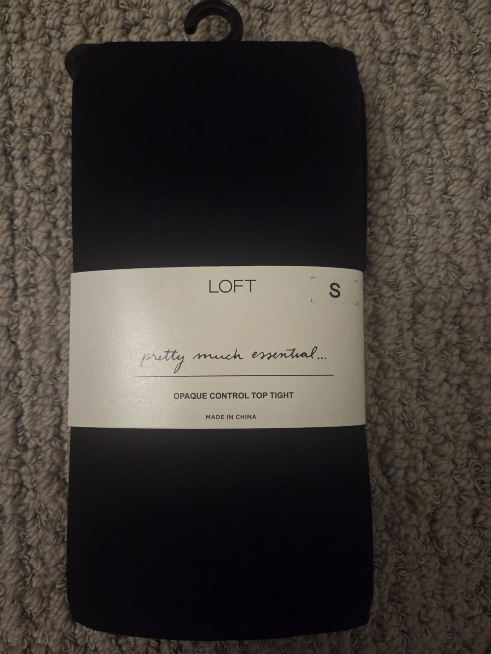 LOFT Black Opaque Control Top Tights - S NWT